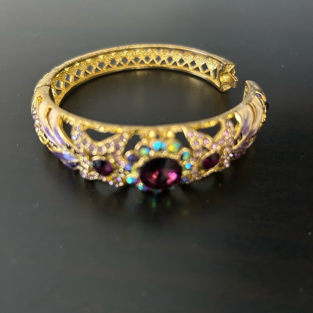 Elegant Gold and Purple Women's Bracelet from Singapore